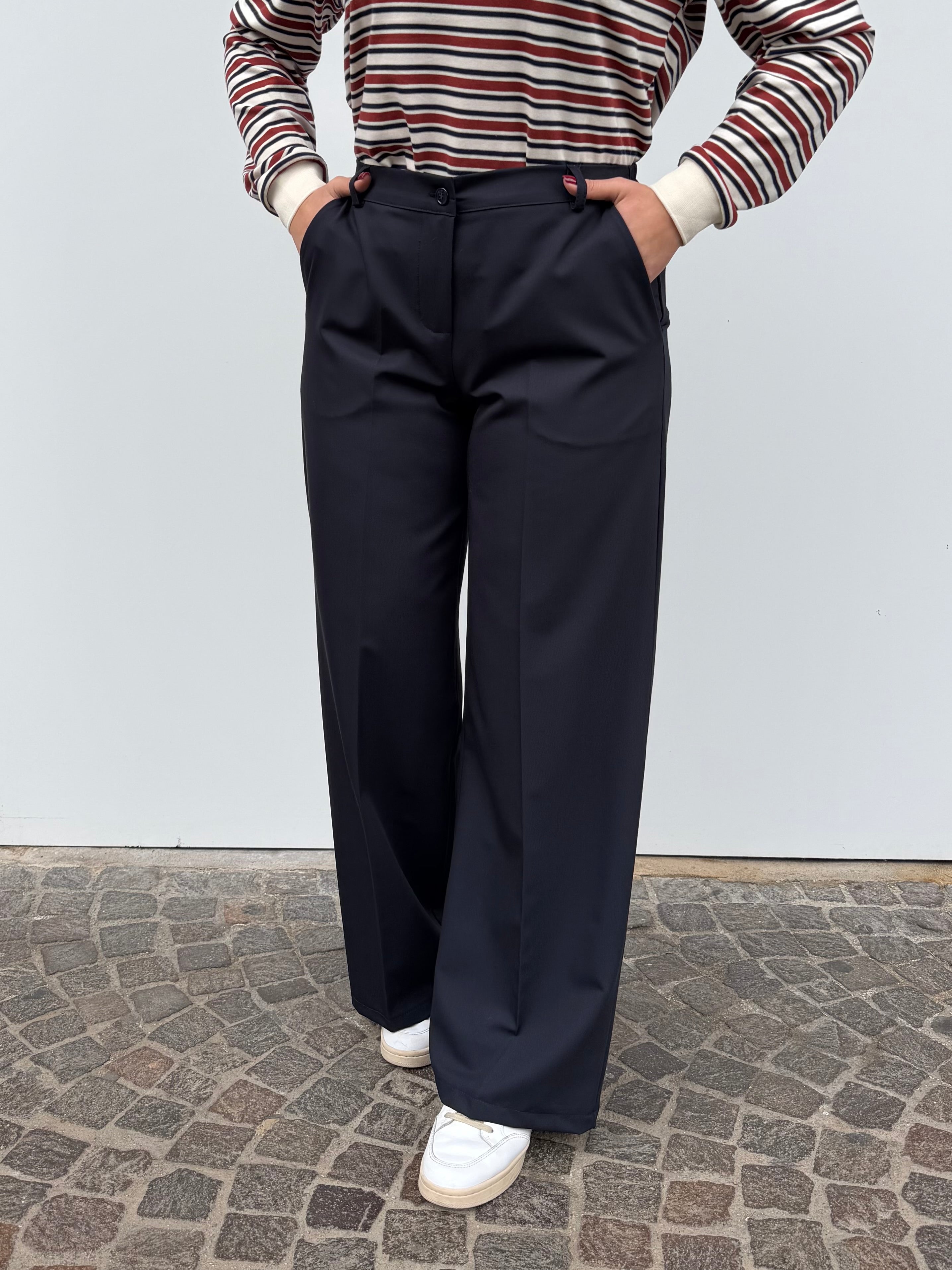 Pantalone a palazzo in poliviscosa