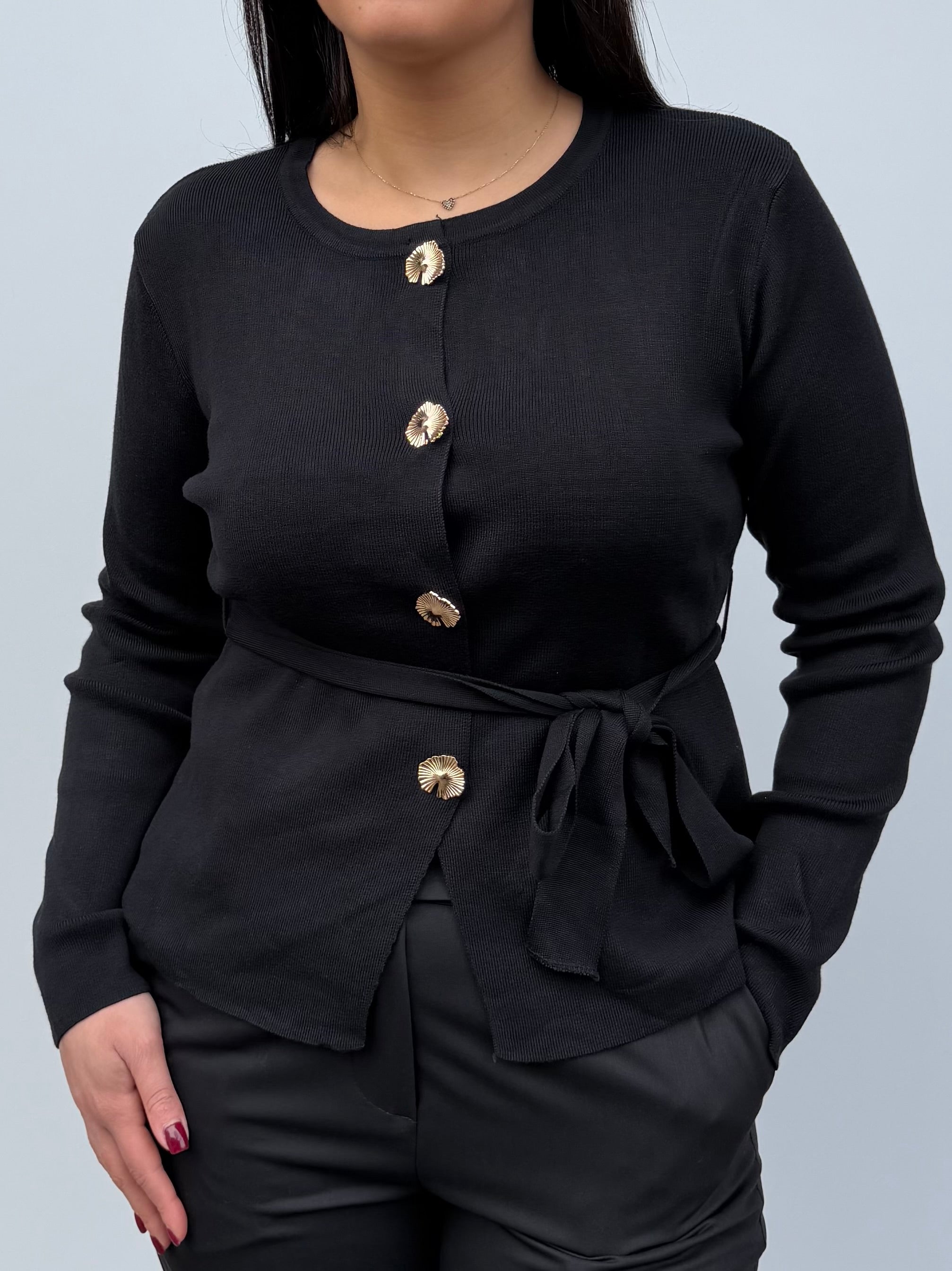 Cardigan con cintura