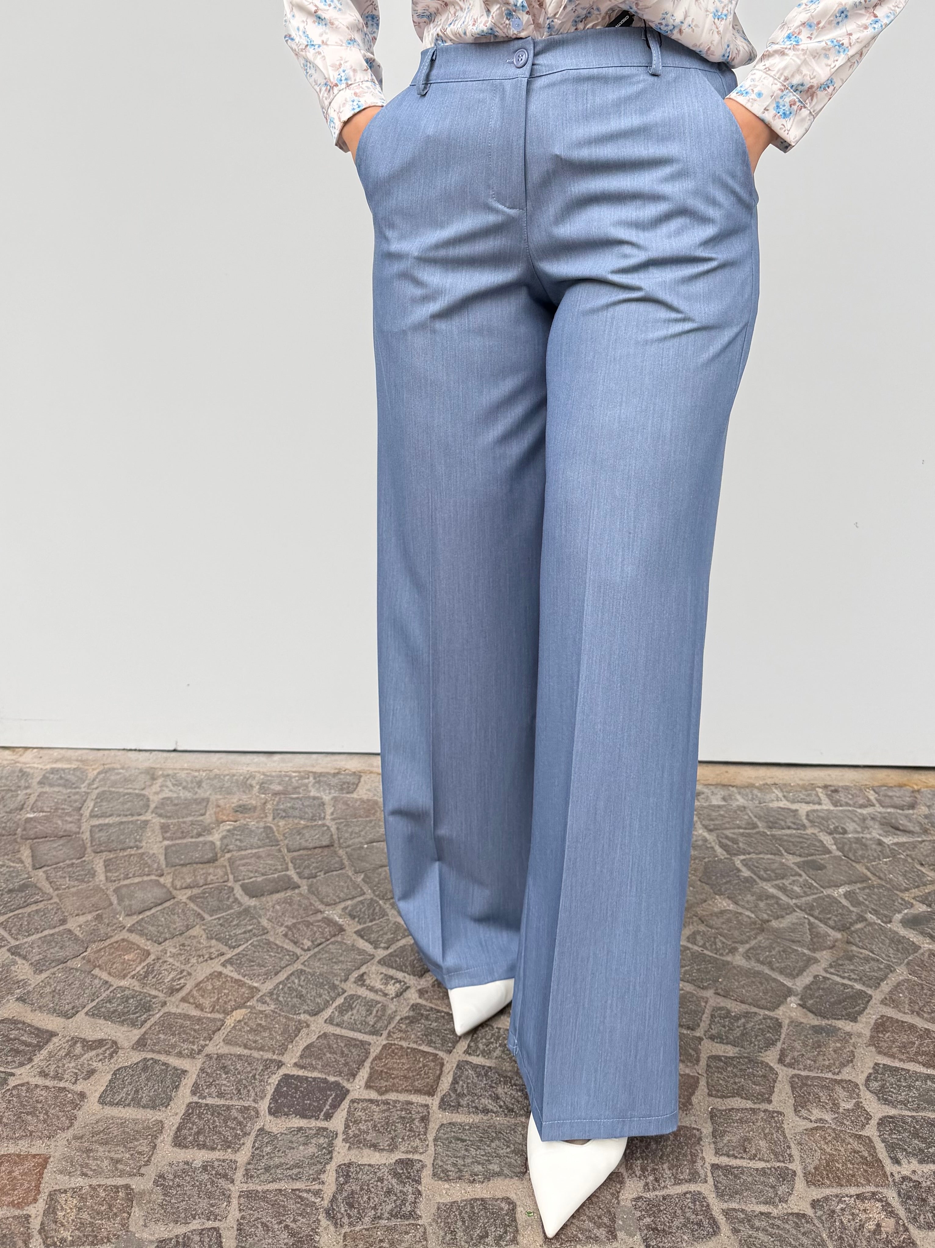 Pantalone a palazzo in poliviscosa