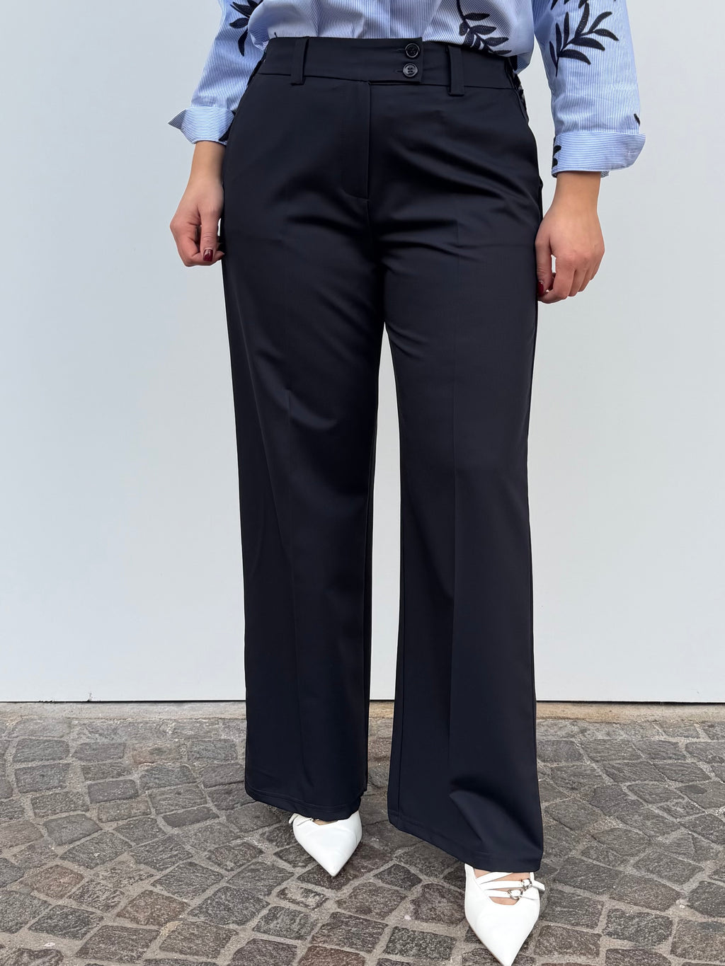 Pantalone a palazzo in poliviscosa