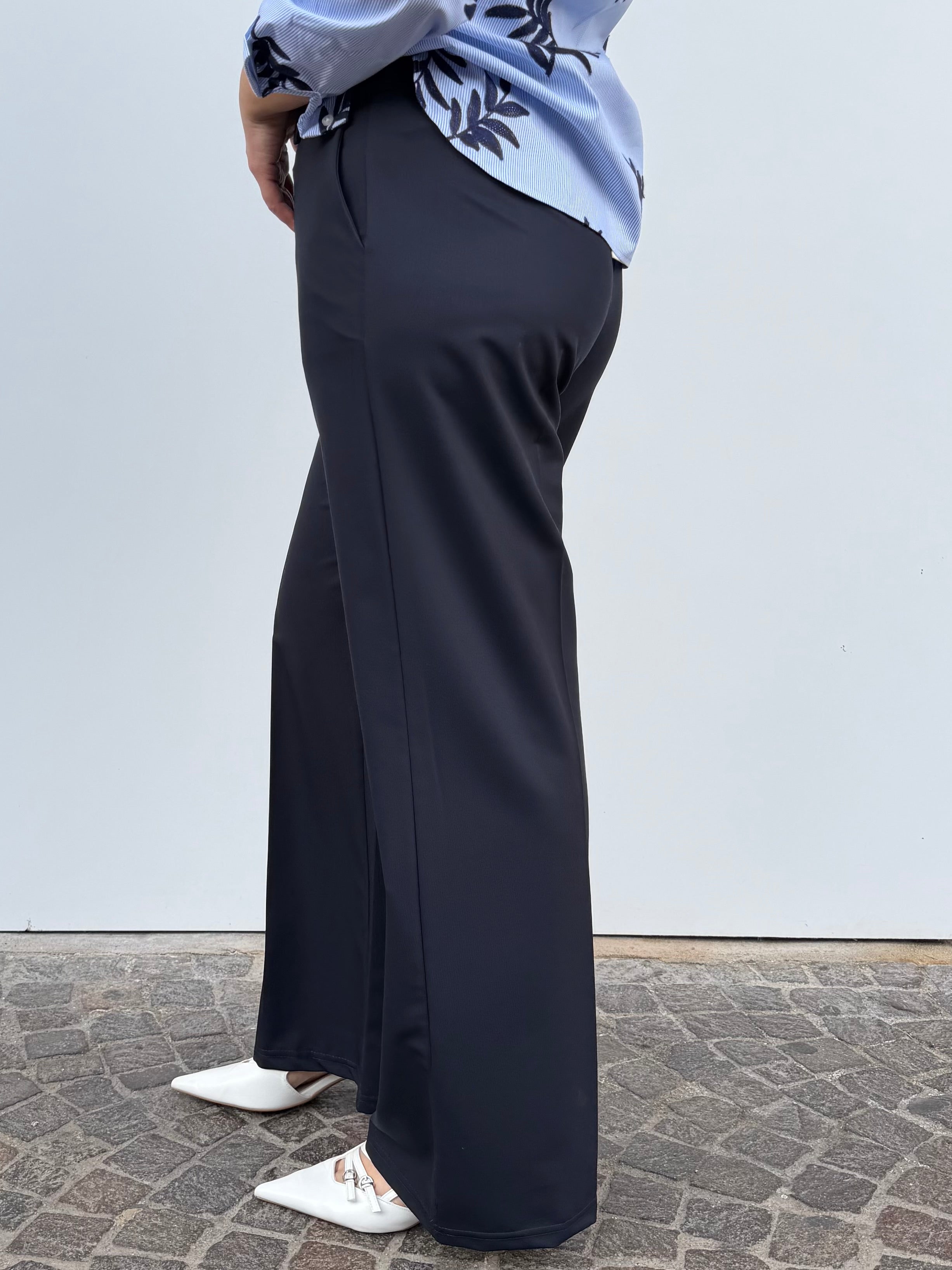 Pantalone a palazzo in poliviscosa
