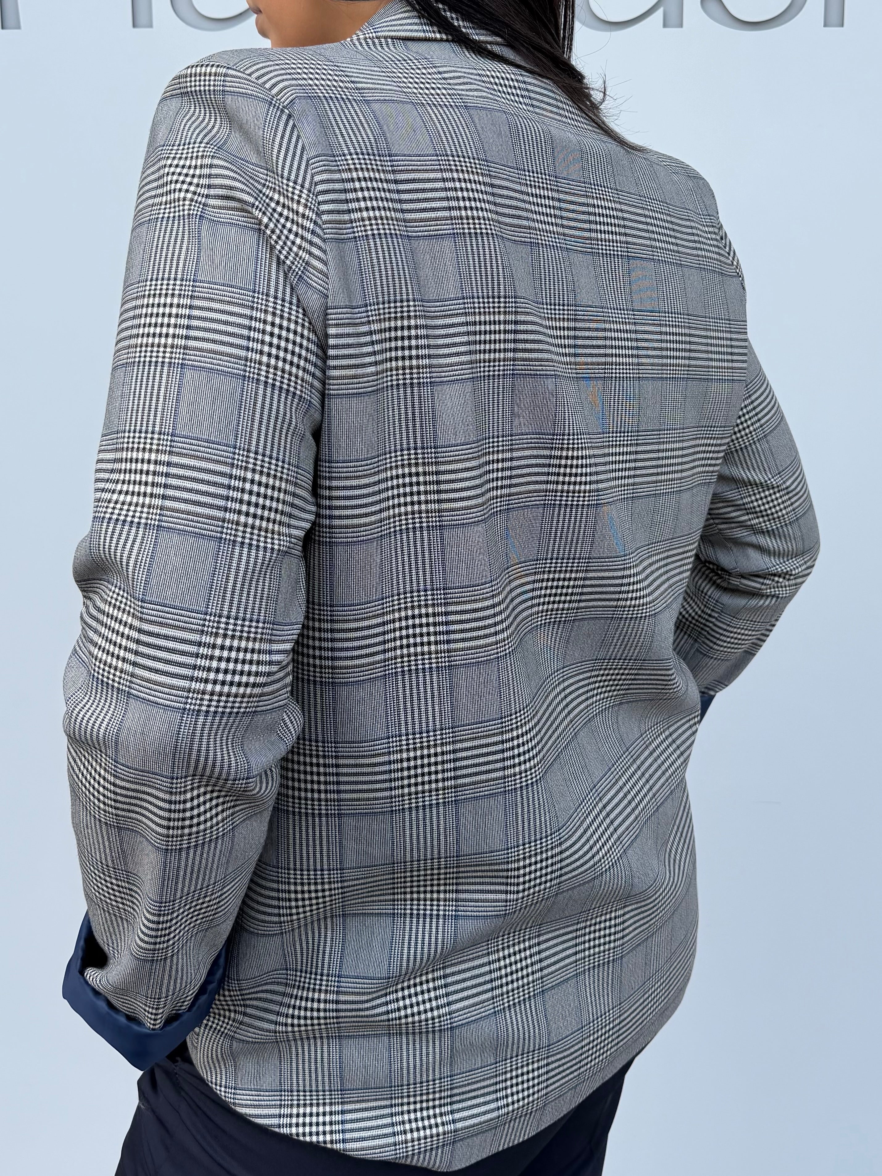 Giacca monopetto scozzese