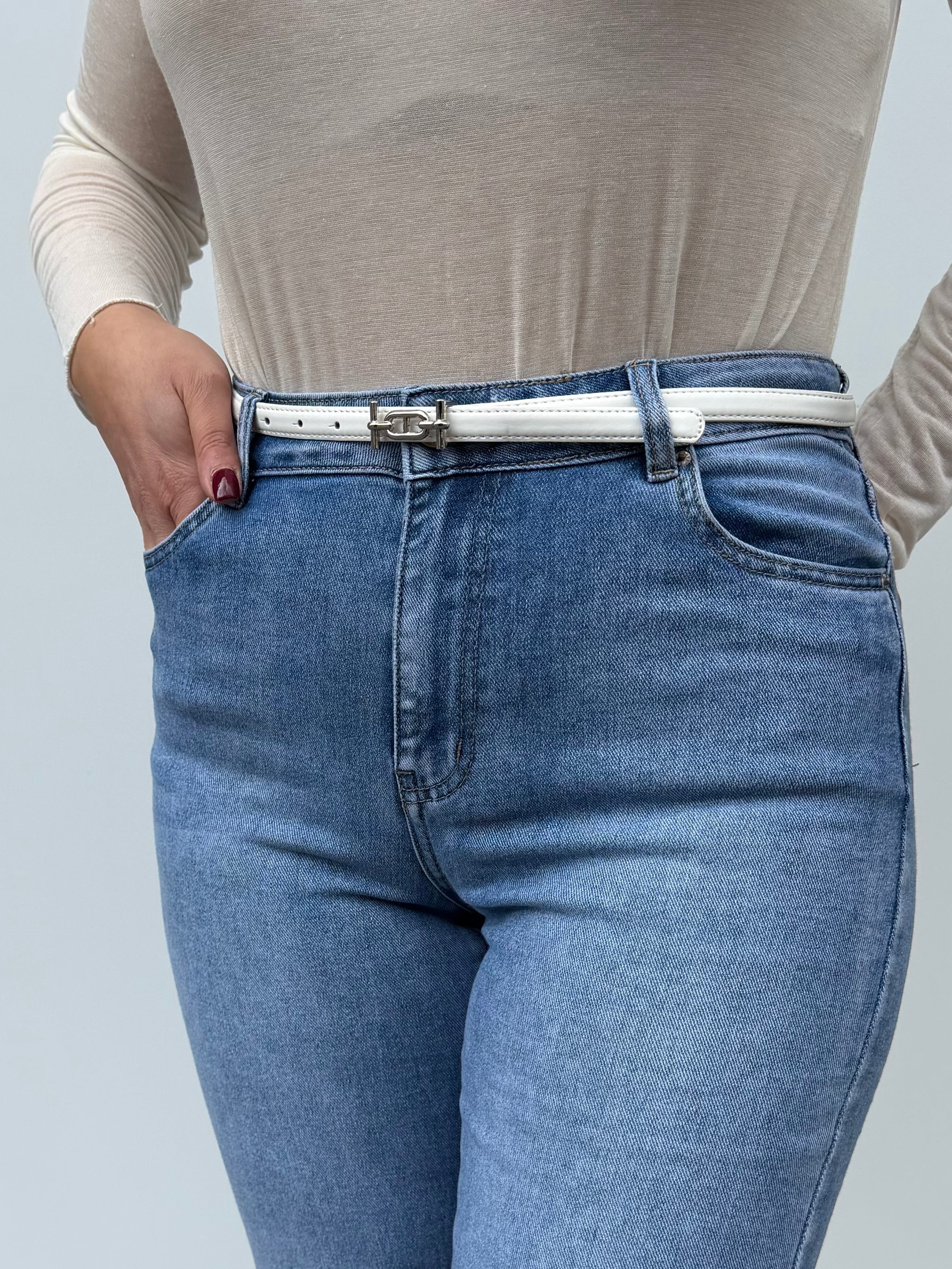 Jeans a palazzo lavaggio medio