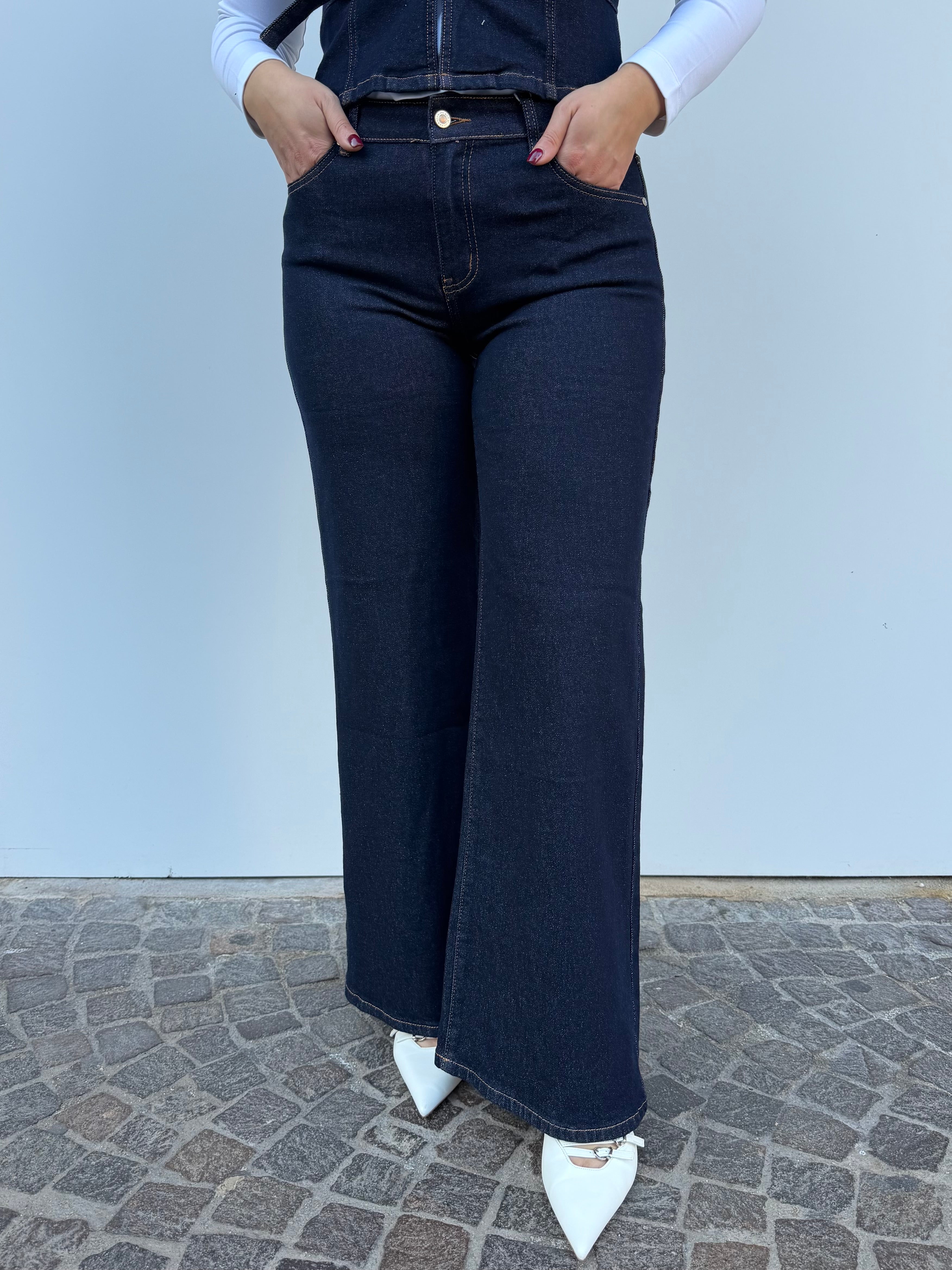 Jeans Palazzo Lavaggio Zero