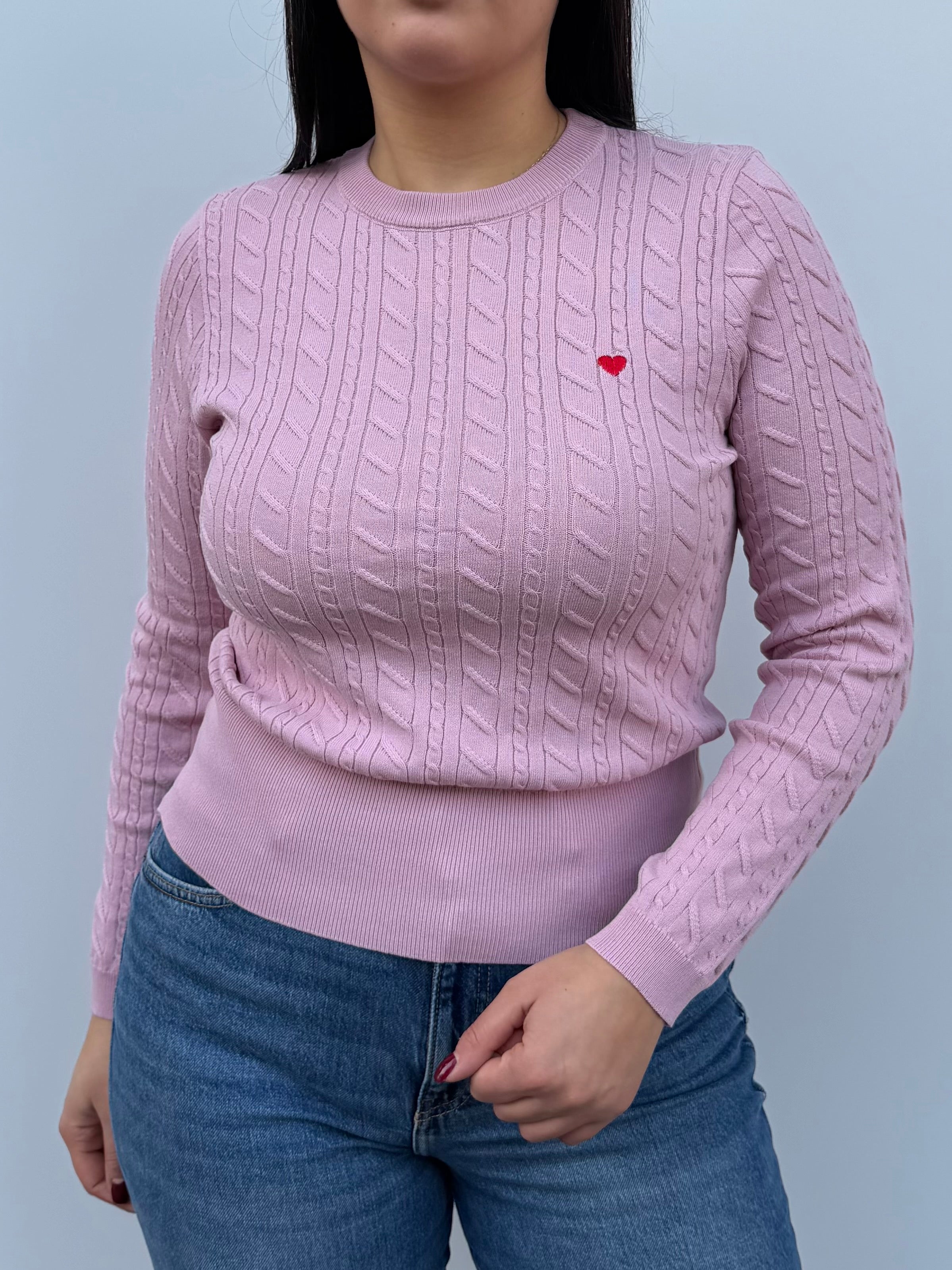 Maglia in filo con logo cuore