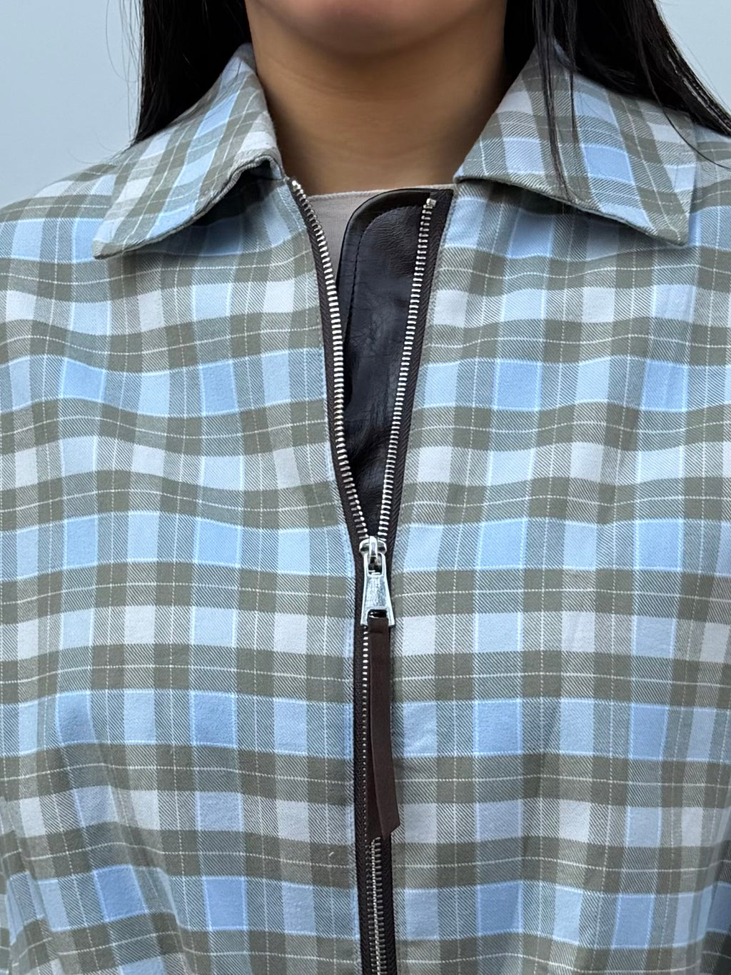 Giubbotto in cotone a quadri