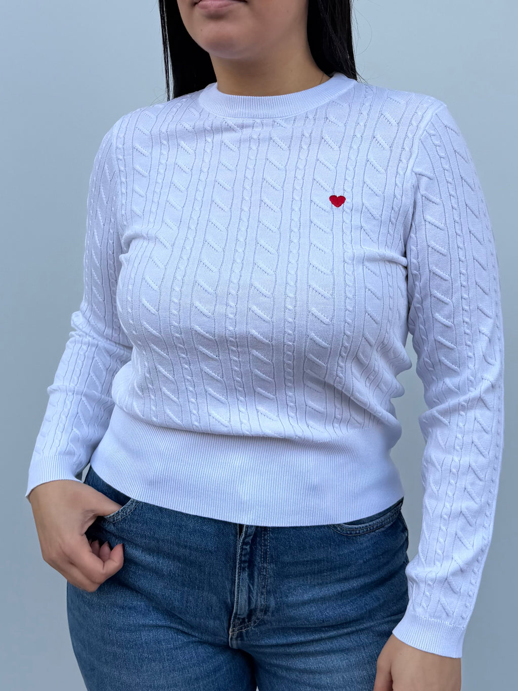 Maglia in filo con logo cuore