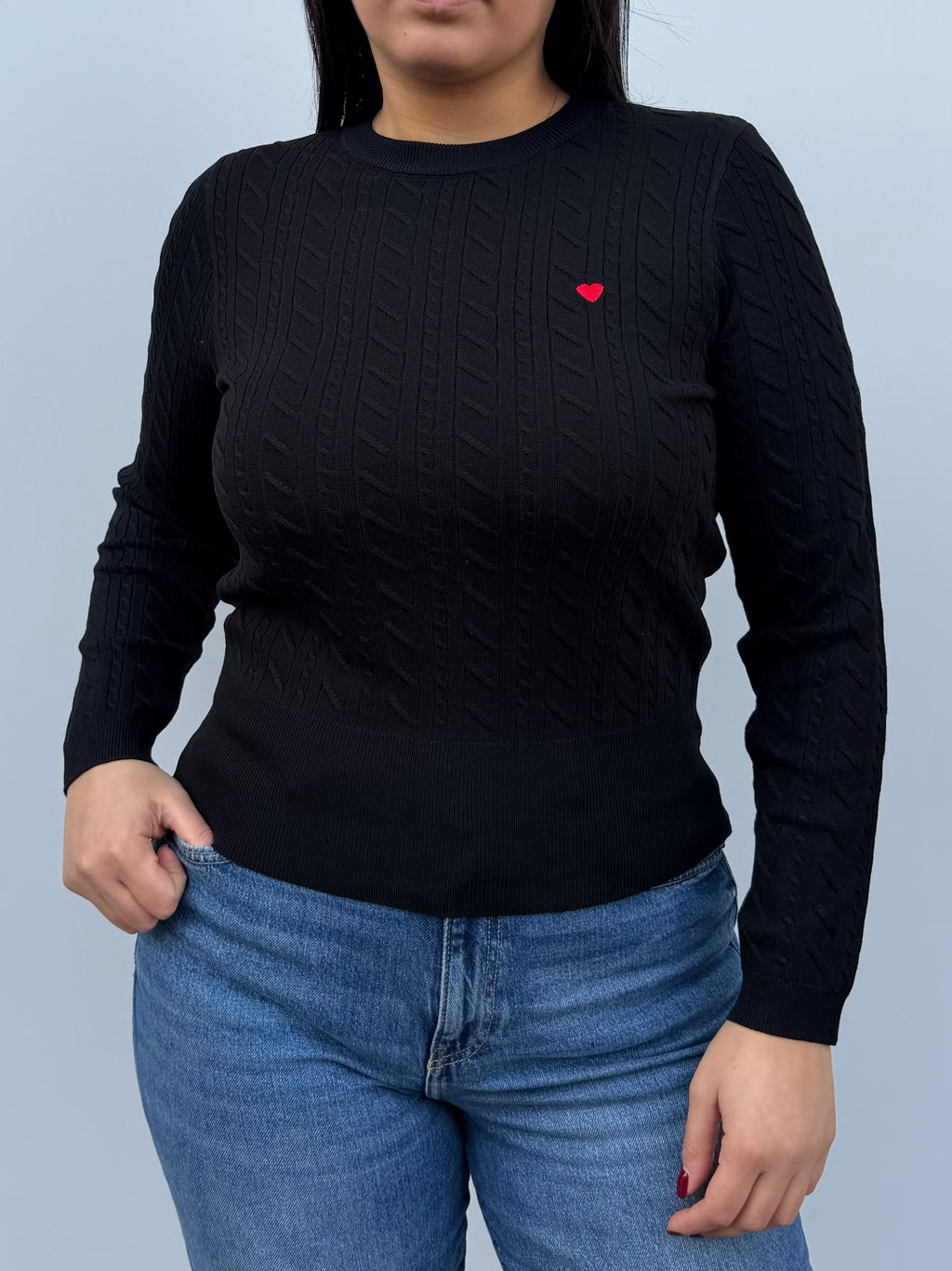 Maglia in filo con logo cuore