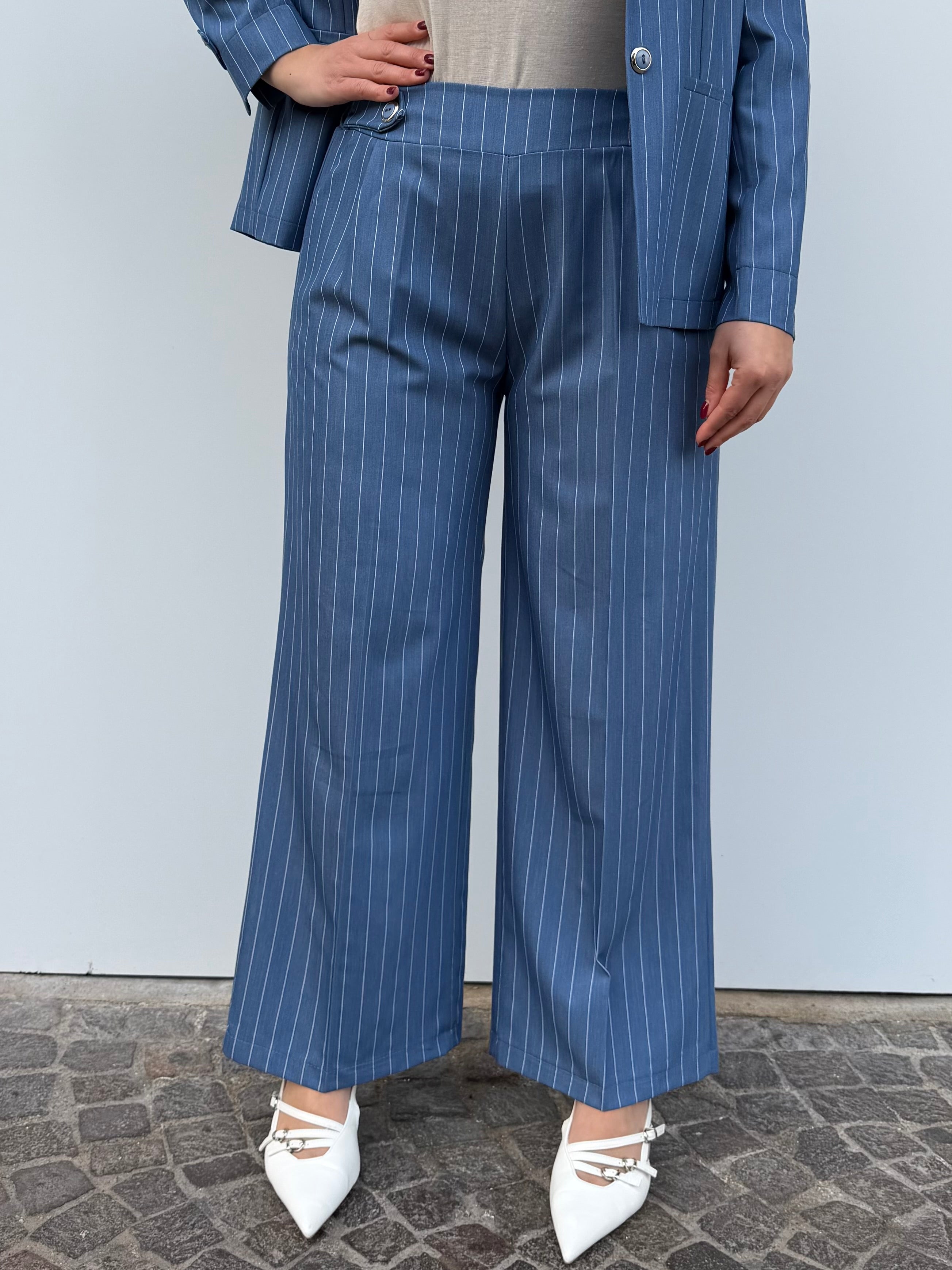 Pantalone gessato palazzo