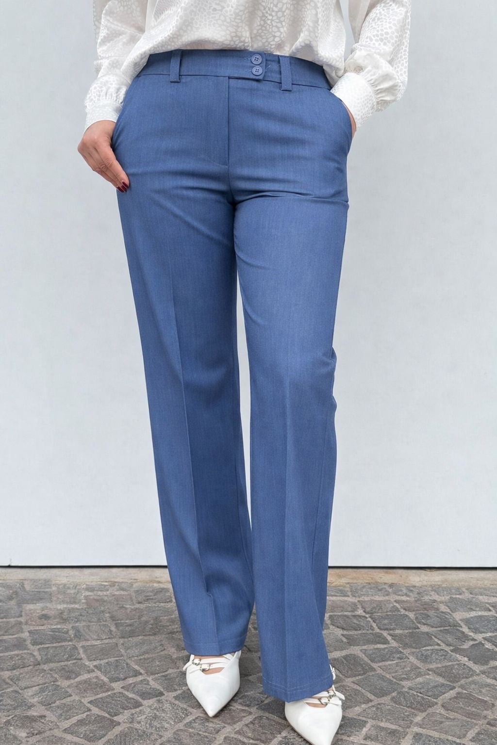 Pantalone a palazzo in poliviscosa